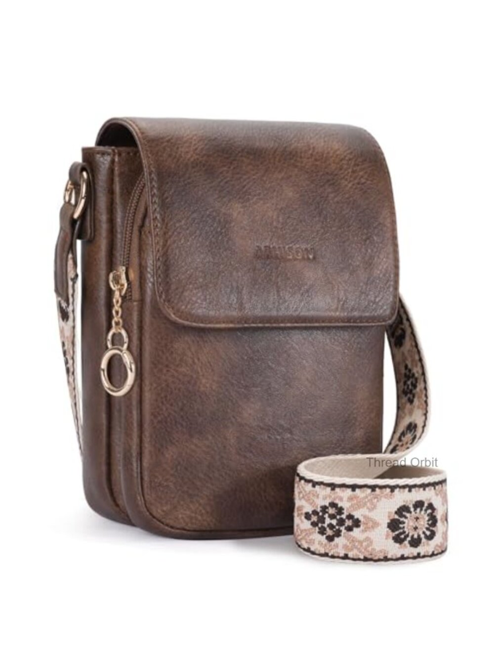 Small Crossbody Bag Vegan Leather Phone Wallet Purse with Guitar Strap
